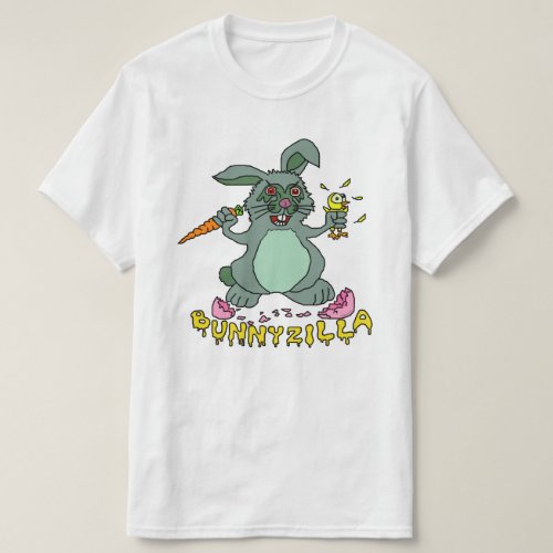 Funny Easter Bunny Cute Bunnyzilla Rabbit Cartoon T_Shirt