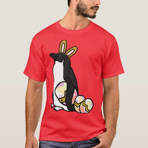 Funny Easter Bunny Ears on Penguin T_Shirt