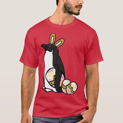 Funny Easter Bunny Ears on Penguin T_Shirt