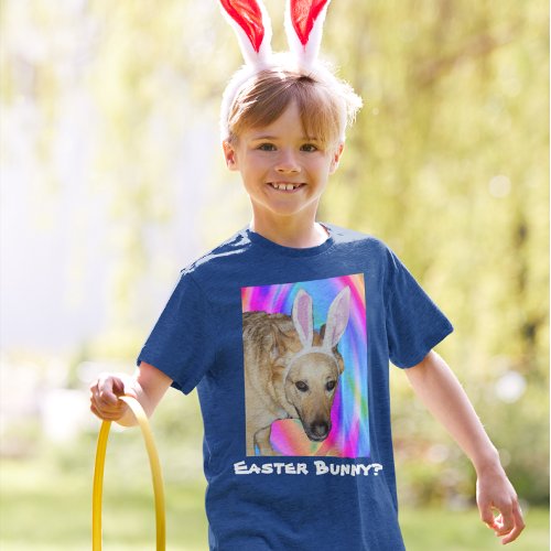 Funny Easter Bunny GSD Dog  Swirls Kids T_Shirt