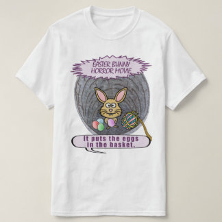 Funny Easter Bunny Horror Movie T-Shirt
