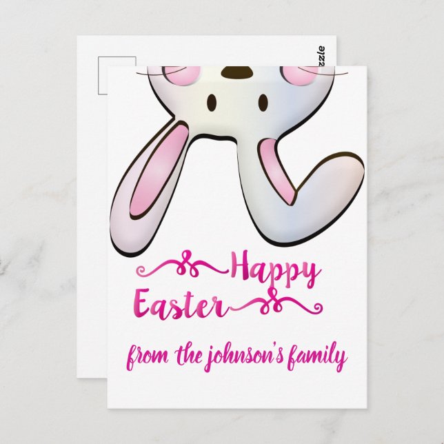 Funny Easter Bunny Postcard (Front/Back)