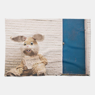 funny easter bunny towel