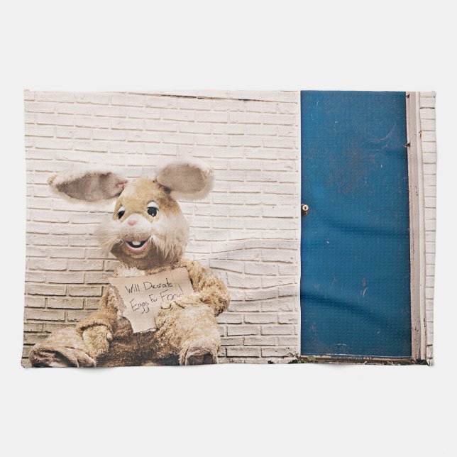 funny easter bunny towel (Horizontal)