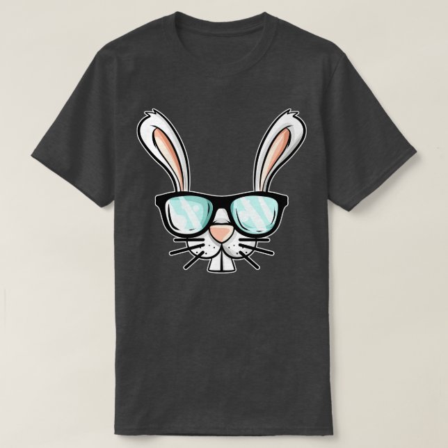 Funny Easter Bunny With Sunglasses Easter Costume  T-Shirt (Design Front)