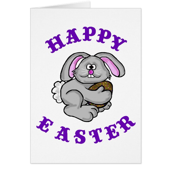 Funny Easter Card  Bunny With Anti oxidant Egg