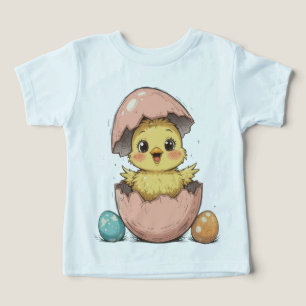 Funny Easter Chick in Cracked Egg Toddler T-shirt