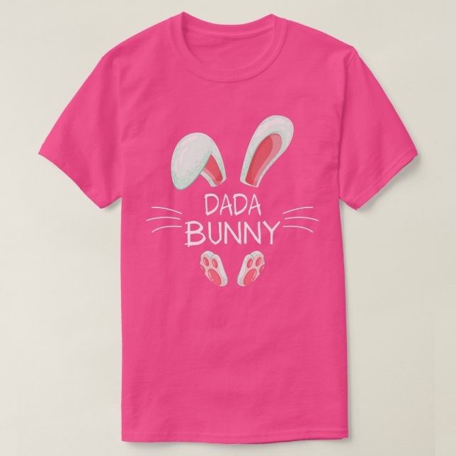 Funny Easter Day Costume Matching Cute Dada Bunny  T-Shirt (Design Front)