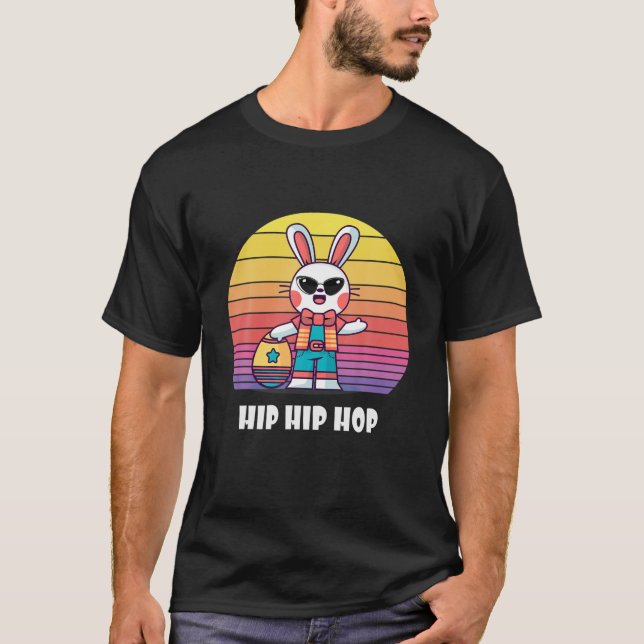 Funny Easter Day Funny Bunny With Sunglasses For E T-Shirt (Front)