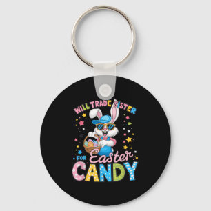Funny Easter Day Will Trade Sister For Candy Kids Keychain