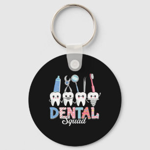 Funny Easter Dental Squad For Dental Office Hygien Keychain