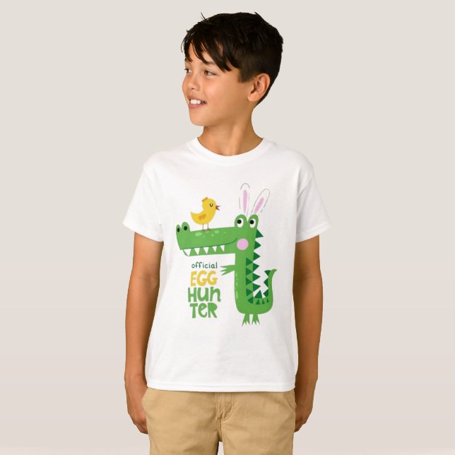 Funny Easter Dino Kids Tee (Front Full)