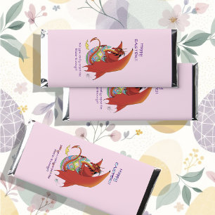 Funny Easter Dragon Pink Fantasy Holiday Hershey Bar Favors