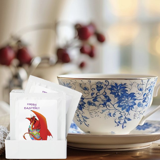 Funny Easter Dragon Pink Fantasy Holiday Tea Bag Drink Mix (Creator Uploaded)