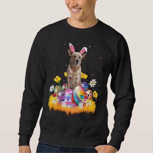 Funny Easter Egg   Australian Cattle Dog Easter Su Sweatshirt