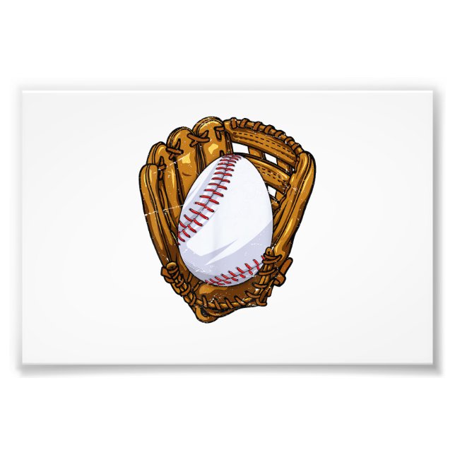 Funny Easter Egg Baseball Egg Hunting Easter Day M Photo Print (Front)