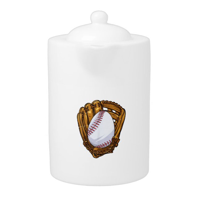 Funny Easter Egg Baseball Egg Hunting Easter Day M Teapot (Front)