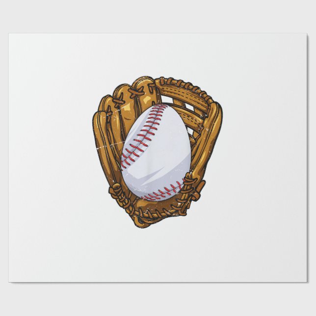 Funny Easter Egg Baseball Egg Hunting Easter Day M Wrapping Paper (Flat)