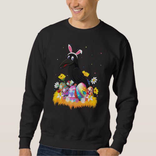 Funny Easter Egg Cute Crow Easter Sunday 1 Sweatshirt