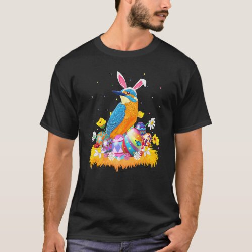 Funny Easter Egg Cute Kingfisher Bird Easter Sunda T_Shirt