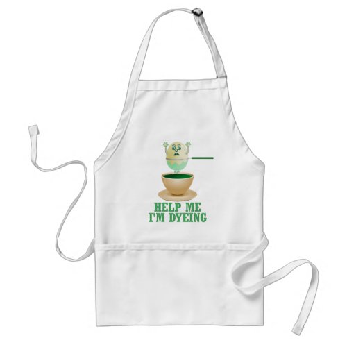 Funny Easter Egg Dyeing Adult Apron