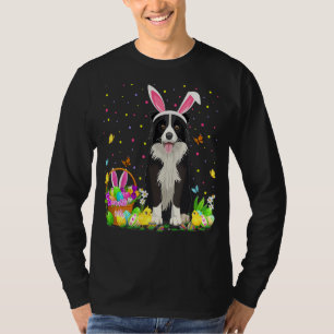 Funny Easter Egg Hunting Border Collie Dog Easter  T-Shirt