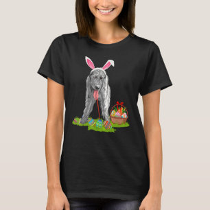 Funny Easter Egg Hunting Bunny Irish Wolfhound Dog T-Shirt