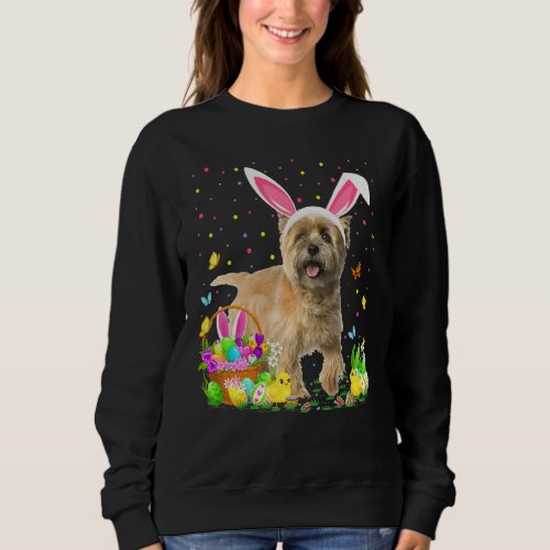 Funny Easter Egg Hunting Cairn Terrier Dog Easter  Sweatshirt