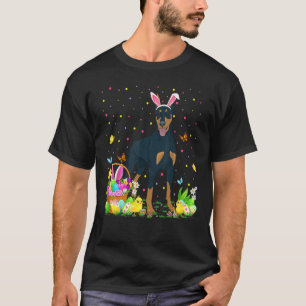 Funny Easter Egg Hunting Doberman Pinscher Dog Eas T-Shirt