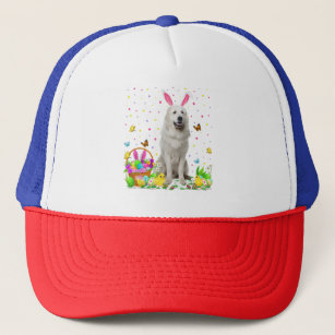 Funny Easter Egg Hunting Great Pyrenees Dog Easter Trucker Hat