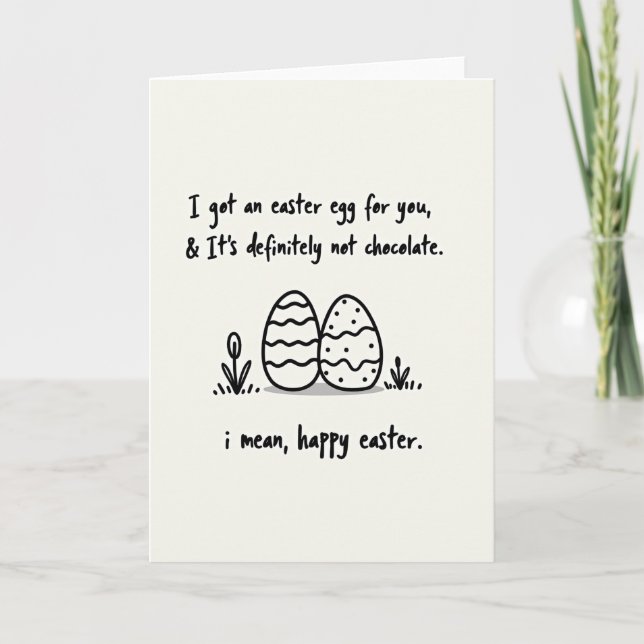 Funny Easter Egg Joke Card (Front)