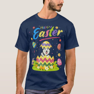 Funny Easter Egg Lover Alaskan Malamute Dog Happy T-Shirt