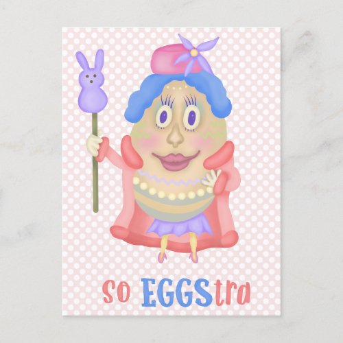 Funny Easter Egg So Eggstra Cute Spring Holiday Postcard