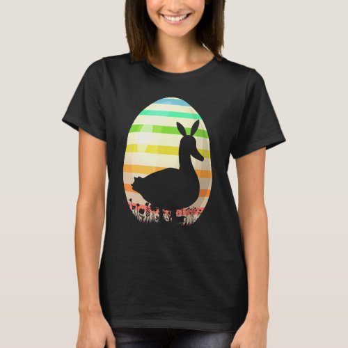 Funny Easter Egg  Vintage Style Duck Bird Easter E T_Shirt