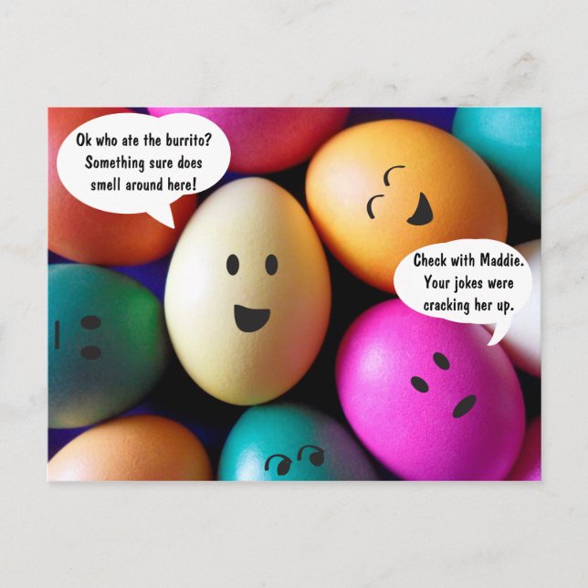 Funny Easter Eggs Post Card (Front)