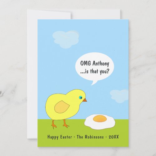 Funny Easter Family Photo Collage Greeting Holiday Card