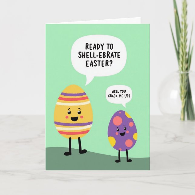 Funny Easter Friends Greeting Card (Front)