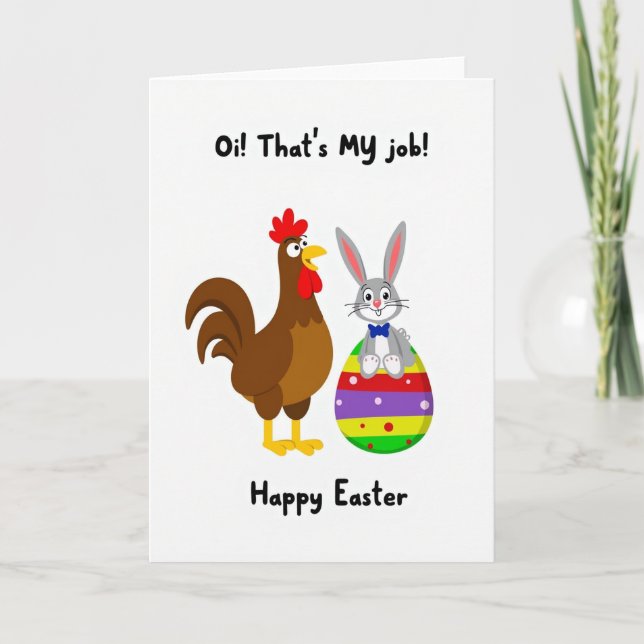 Funny Easter Friends Job Card (Front)