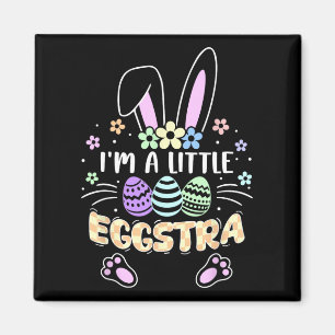 Funny Easter Girls Kids Toddler I'm A Little Eggst Magnet