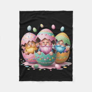 Funny Easter Gnome Egg Easter Gnomes Hatching From Fleece Blanket