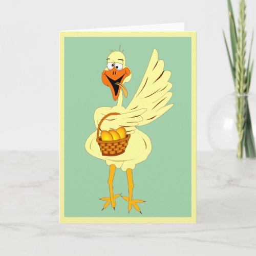 Funny Easter Goose Greeting Card