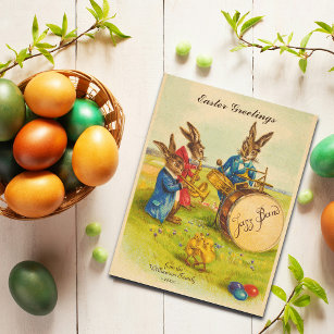 Funny Easter Greetings Dancing Chicks Custom Text Holiday Postcard