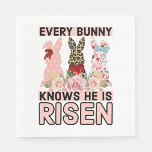 Funny Easter Jesus, Every Bunny Knows He Is Risen Napkins