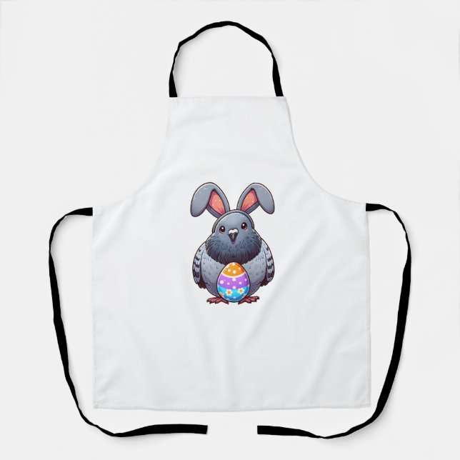 Funny Easter Pigeon Lover Egg Eggs Bunny Rabbit Bu Apron (Front)
