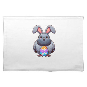 Funny Easter Pigeon Lover Egg Eggs Bunny Rabbit Bu Cloth Placemat