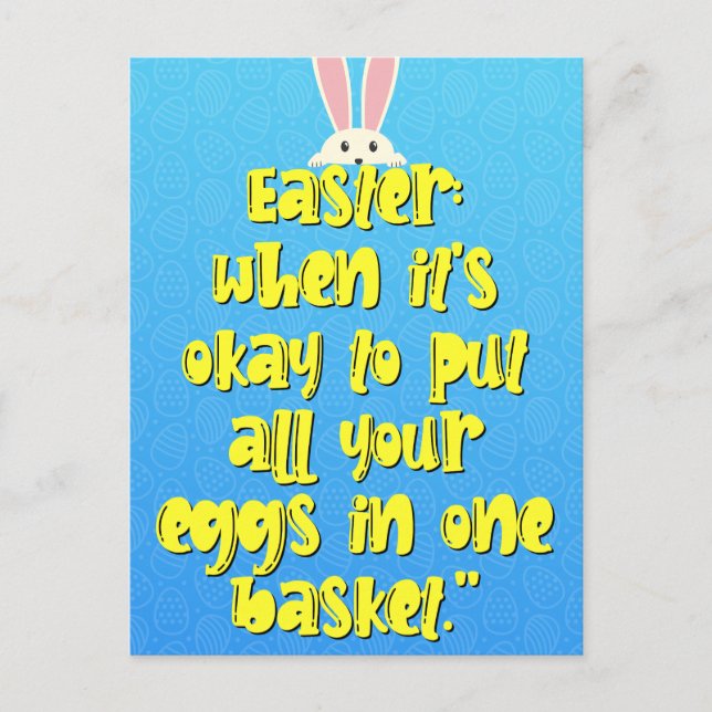 Funny Easter Pun Quote Card (Front)