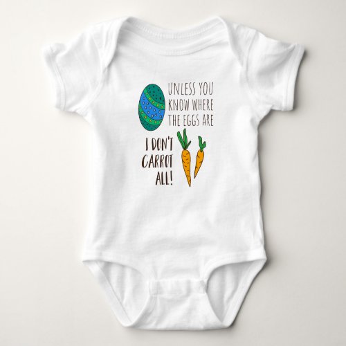 Funny Easter Pun Quote Saying Doodle Cartoon Cute Baby Bodysuit
