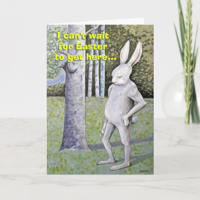 Funny Easter Rabbit Card (Front)