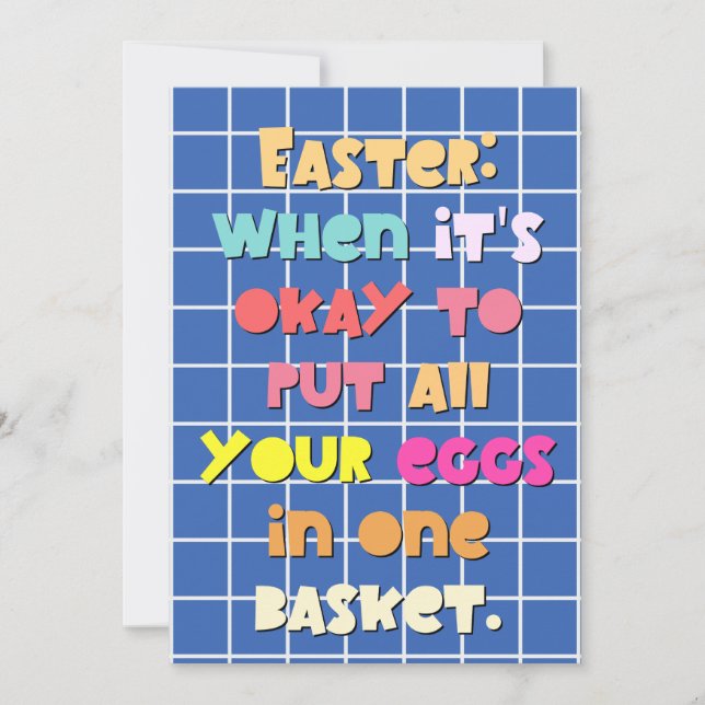Funny Easter Saying Pun Card (Front)