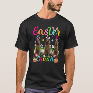 Funny Easter Squad Bunny Ear Irish Setter Dog Happ T-Shirt